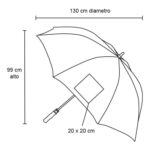 PARAGUAS SWING AZUL (PM 05 - PONGEE) - Imagen 2