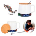 TAZA FRIDA BLANCO (HO 026 HUICHOL - CERÁMICA) - Imagen 4