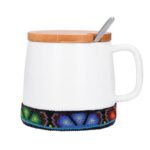 TAZA FRIDA BLANCO (HO 026 HUICHOL - CERÁMICA) - Imagen 6
