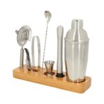 SET MARTINI PLATA (HO 095 - ACERO INOXIDABLE - MADERA)