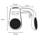 SUJETADOR MOON PLATA (SO 088 - PLÁSTICO-IMÁN) - Imagen 4