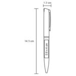 BOLÍGRAFO KAFKA NEGRO (PT 1518-1 - ALUMINIO-RUBBER) - Imagen 2