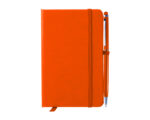 LIBRETA CON BOLIGRAFO AITANA A2182 NARANJA (LIBRETA: CARTÓN PLASTIFICADO - BOLÍGRAFO: ALUMINIO - A2182.03 -  ARTICULOS PROMOCIONALES)