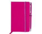 LIBRETA CON BOLIGRAFO AITANA A2182 ROSA (LIBRETA: CARTÓN PLASTIFICADO - BOLÍGRAFO: ALUMINIO - A2182.05 -  ARTICULOS PROMOCIONALES)