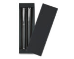 SET DE BOLÍGRAFOS DE METAL HARMONY A2202 HUMO (BOLÍGRAFO: ACERO INOXIDABLE -- ESTUCHE: CARTÓN - A2202.14 -  ARTICULOS PROMOCIONALES) - Imagen 2