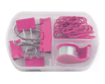 SET DE PAPELERIA TRIM A2221 ROSA (PLÁSTICO PP - A2221.05 -  ARTICULOS PROMOCIONALES)