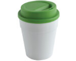VASO 350 ML. CON TAPA DE PLASTICO LATE A2234 VERDE CLARO (PLÁSTICO PP - A2234.08 -  ARTICULOS PROMOCIONALES)