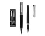SET DE BOLÍGRAFOS DE METAL NIMBUS A2314 NEGRO (BOLÍGRAFO: ACERO INOXIDABLE -- ESTUCHE: CARTÓN - A2314.02 -  ARTICULOS PROMOCIONALES) - Imagen 3