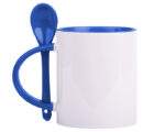 TARRO BICOLOR DE SUBLIMACIÓN C-CUCHARA 11 OZ MIRZA A2376 AZUL (CERÁMICA - A2376.09 -  ARTICULOS PROMOCIONALES)