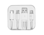 CABLE MULTICONECTOR USB CONECT A2497 BLANCO (PLÁSTICO ABS - A2497.01 -  ARTICULOS PROMOCIONALES)