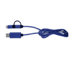 CABLE CONECTOR USB RIBBON A2555 AZUL (PLÁSTICO ABS - ALUMINIO - A2555.09 -  ARTICULOS PROMOCIONALES)
