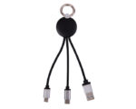 CABLE CONECTOR USB KRAKEN A2556 PLATA (PLÁSTICO ABS - A2556.17 -  ARTICULOS PROMOCIONALES)