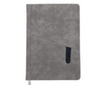 LIBRETA VERTICAL BORDER A2569 GRIS (POLIURETANO - A2569.22 -  ARTICULOS PROMOCIONALES)