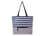 BOLSA CON DISEÑO FRANJAS MARGIN A2589 AZUL MARINO (POLIESTER 600 D - A2589.11 -  ARTICULOS PROMOCIONALES)