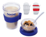 VASO DOBLE PARED DE PLASTICO CON CUCHARA FROYO A2653 AZUL (PLÁSTICO AS - SILICÓN - A2653.09 -  ARTICULOS PROMOCIONALES) - Imagen 3