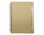 LIBRETA CON IMÁN PARA BOLÍGRAFO METÁLICO, SPAIN A2670 BEIGE (CARTÓN - A2670.20 -  ARTICULOS PROMOCIONALES)
