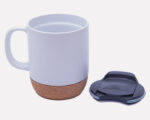 TAZA MATE 10 OZ ELLIS A2700 BLANCO (CERÁMICA - CORCHO - A2700.01 -  ARTICULOS PROMOCIONALES) - Imagen 2