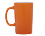 TARRO CÓNICO BICOLOR 15 OZ LATTE A2713 NARANJA (CERÁMICA - A2713.03 -  ARTICULOS PROMOCIONALES)