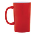 TARRO CÓNICO BICOLOR 15 OZ LATTE A2713 ROJO (CERÁMICA - A2713.04 -  ARTICULOS PROMOCIONALES)