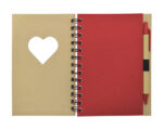 LIBRETA ECOLOGICA CORAZÓN LOVELY A2776 ROJO (CARTÓN - A2776.04 -  ARTICULOS PROMOCIONALES) - Imagen 2