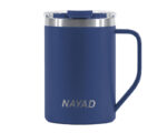 TARRO TÉRMICO DOBLE PARED ACERO INOX. 15 OZ. NAYAD METRO A2777 AZUL MARINO (ACERO INOXIDABLE - TRITAN - A2777.11 -  ARTICULOS PROMOCIONALES)