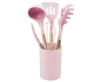 UTENSILIOS DE COCINA COOKS A2793 ROSA (MADERA - SILICÓN - A2793.05 -  ARTICULOS PROMOCIONALES)
