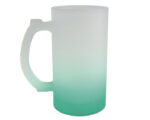 TARRO CERVECERO SATINADO BICOLOR DE SUBLIMACIÓN 16 OZ CHELADO A2799 VERDE (VIDRIO - A2799.06 -  ARTICULOS PROMOCIONALES)