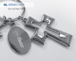 LLAVERO EN FORMA DE CRUZ AMÉN A2892 PLATA (ALEACIÓN DE ZINC - A2892.17 -  ARTICULOS PROMOCIONALES) - Imagen 2