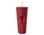 VASO DE PLÁSTICO DOBLE PARED TEXTURIZADO COCONUT A2927 ROJO (PLÁSTICO AS - A2927.04 -  ARTICULOS PROMOCIONALES)