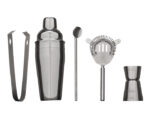 SET PARA BEBIDAS DE ACERO INOXIDABLE COCOBONGO A2928 PLATA (ACCESORIOS: ACERO INOXIDABLE -- ESTUCHE: CARTÓN - A2928.17 -  ARTICULOS PROMOCIONALES)