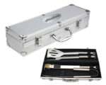 JGO DE BBQ C-ESTUCHE CROME BBQ017 PLATEADO (ACCESORIOS: ACERO INOXIDABLE -- ESTUCHE: ALUMINIO - A110002 -  ARTICULOS PROMOCIONALES) - Imagen 3