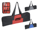 SET PARA ASADO CON BOLSA MAR Y TIERRA BBQ4523 ROJO (ACCESORIOS: ACERO INOXIDABLE -- ESTUCHE: POLIÉSTER - A110038 -  ARTICULOS PROMOCIONALES) - Imagen 3