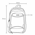 MOCHILA FROSCH NEGRO (BL 019 - POLIÉSTER) - Imagen 2