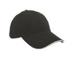 GORRA LISA SANDWICH GL6101 NEGRO (ALGODÓN - A020065 -  ARTICULOS PROMOCIONALES)