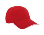 GORRA LISA SANDWICH GL6101 ROJO (ALGODÓN - A020064 -  ARTICULOS PROMOCIONALES)