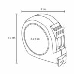 FLEXÓMETRO MILLA AMARILLO (HR 04 - METAL-PLÁSTICO) - Imagen 2
