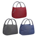 LONCHERA TOTE GRIS (LON 005 - POLIÉSTER) - Imagen 3