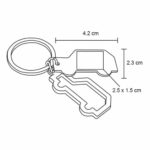 LLAVERO AUTO PLATA (MK 018 - METAL) - Imagen 2