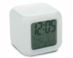 RELOJ DE MESA MULTIFUNCIONAL CUBO RMF330 BLANCO (PLÁSTICO - A030014 -  ARTICULOS PROMOCIONALES)