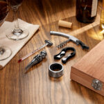 851091 BE - SET PARA VINOS MEDITERRÁNEO BEIGE (BEIGE - MADERA - METAL) - Imagen 3