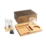 SET DE BAR GLASGOW BEIGE BAR 029 BE (BAMBÚ - VIDRIO - GRANITO - ACERO INOXIDABLE) - Imagen 4