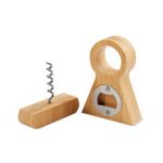 BAR 040 BE - SOPORTE SACACORCHOS RÓDANO (BEIGE - BAMBOO - METAL)