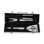 SET DE BBQ SNAZZY PLATA BBQ 003 (ACERO INOXIDABLE UTENSILIOS -ALUMINIO Y PVC ESTUCHE) - Imagen 5
