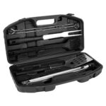 SET DE BBQ NOGAL NEGRO BBQ 012 N (ACERO INOXIDABLE Y PLÁSTICO UTENSILIOS - PLÁSTICO MALETÍN)