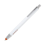 BOLÍGRAFO DE ALUMINIO BLANCO FORLI NARANJA BL-129O ( BL-129 - BL129 - BOLÍGRAFOS,TINTA NEGRA )