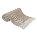 COB 007 BE - FRAZADA LUNA BEIGE (BEIGE - LANA - POLIESTER)