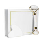 DAM 052 B - SET MASAJEADOR HELENA (BLANCO - PIEDRA JADE - METAL)