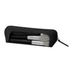 DAM 066 N - SET DE BROCHAS ROMINA NEGRO (NEGRO - CURPIEL Y PVC ESTUCHE - MADERA, ALUMINIO Y NAILON BROCHAS - POLIESTER TOALLA - LATEX ESPONJA)