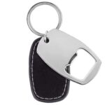 LLAVERO DESTAPADOR PHOENIX NEGRO DPO 023 N (CURPIEL - METAL) - Imagen 2