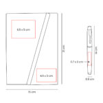 HL 9041 A - SET DE LIBRETA JINSEI AZUL (AZUL - CURPIEL Y METAL LIBRETA - ACERO INOXIDABLE BOLIGRAFO) - Imagen 5